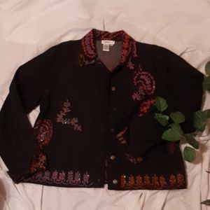 Denim jacket with Beautiful Embroidery Detail